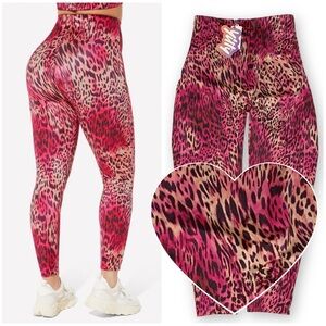 Yitty Women’s XL Pink Yitty Kitty Headliner Shaping High Waist Leggings